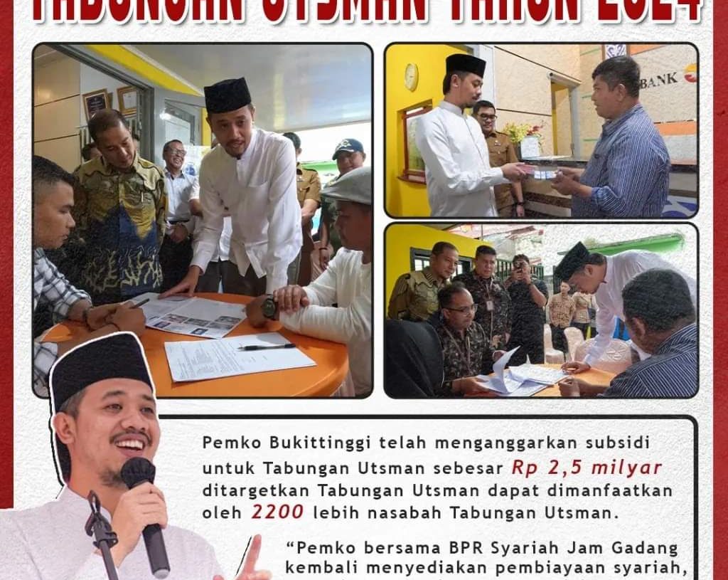 Pemko Bukittinggi Launching Tabungan Utsman Tahun 2024