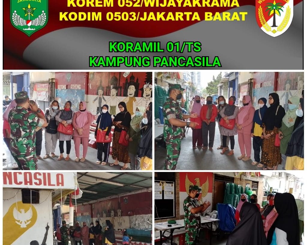 Di Kampung Pancasila, Ini yang Dilakukan Babinsa Koramil 01/TS Kodim 0503/JB.