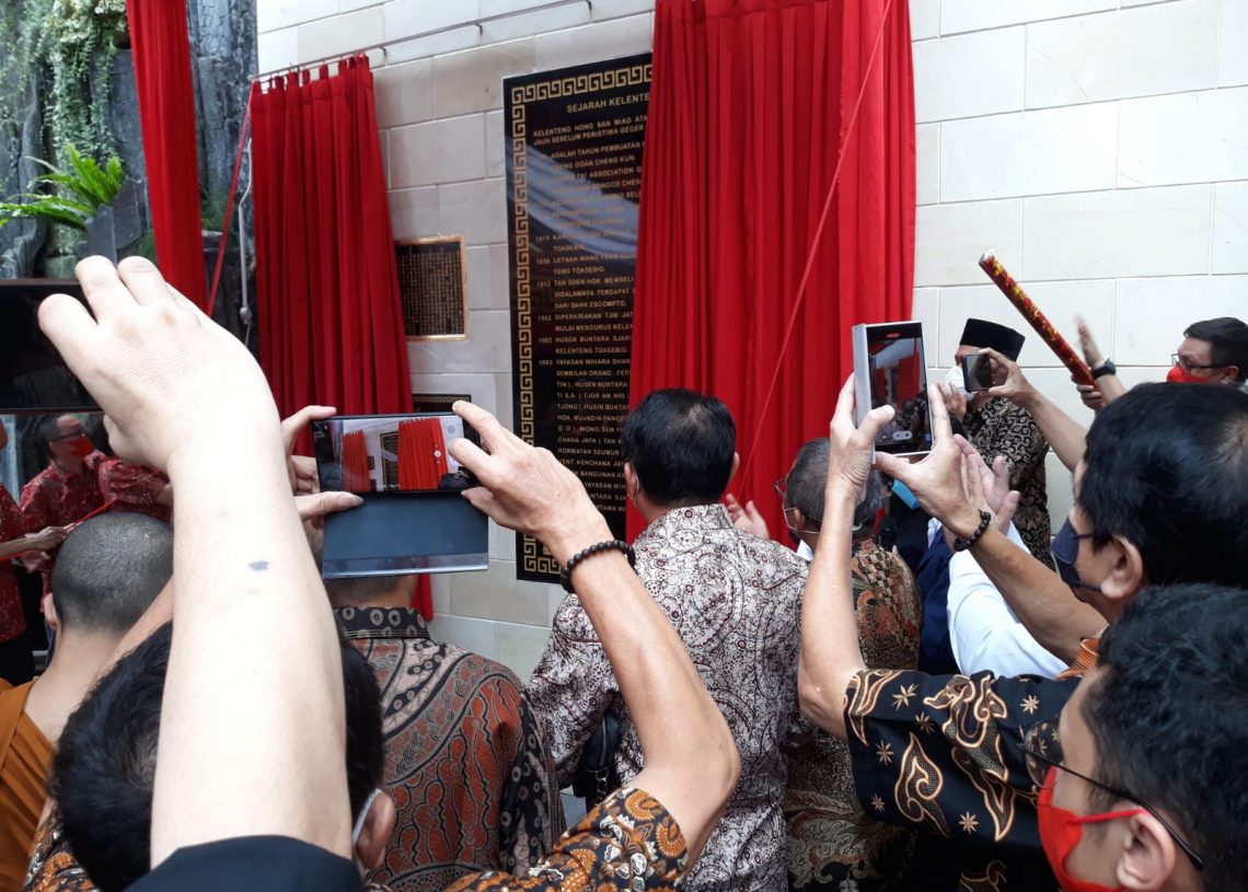 Babinsa Gelar Pam Dalam Peresmian Prasasti Sejarah Berdirinya Vihara Dharma Jaya Toasebio