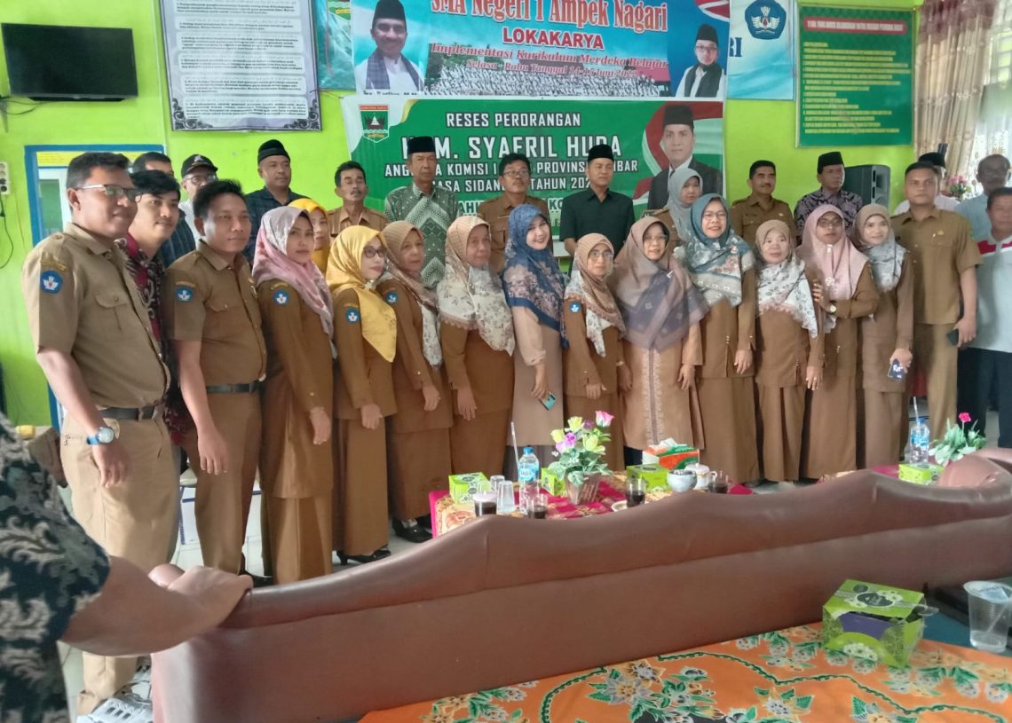 Jemput Aspirasi, Anggota DPRD Sumbar Syafril Huda Kunjungi SMAN 1 Ampek Nagari Bawan