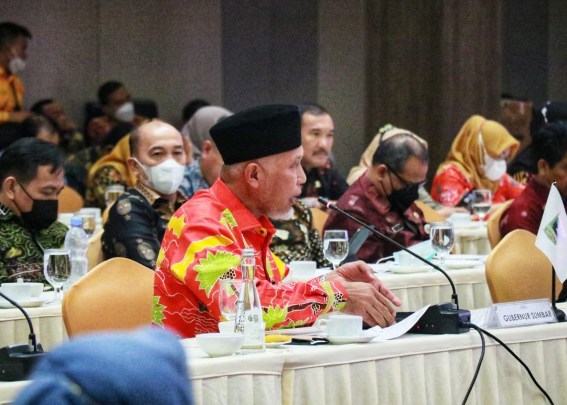 Rakor Gubernur Se-Sumatera, Gubernur Mahyeldi Sampaikan 4 Usulan Rencana Terintegrasi di Sumatera