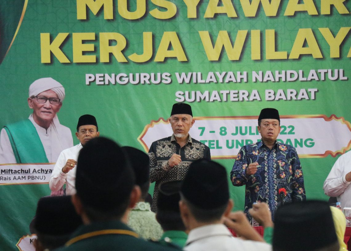 Hadiri Mukerwil II PWNU Sumbar, Gubernur Mahyeldi Tekankan Rawat Sikap Toleransi
