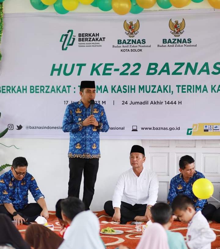 Di HUT Baznas yang ke-22, Baznas Kota Solok Satuni Yatim dan Dhuafa