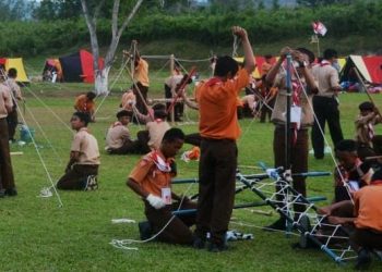 Pramuka Penggalang se Kwarcab Sawahlunto Ikuti Lomba Tingkat III