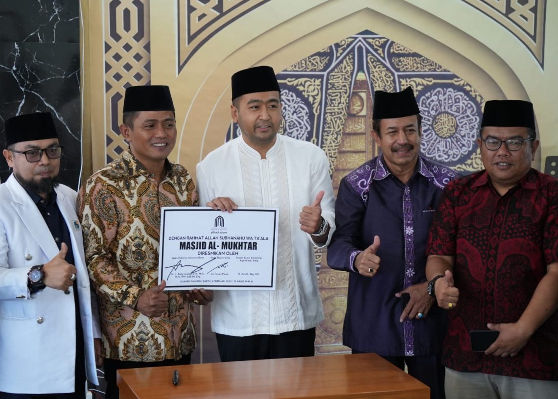 Wagub Audy Resmikan Masjid Pondok Pesantren Tahfidz Al Mukhtar