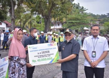 BPJS Ketenagakerjaan Cabang Solok Serahkan Santunan JKM ke Keluarga Peserta di Kota Sawahlunto