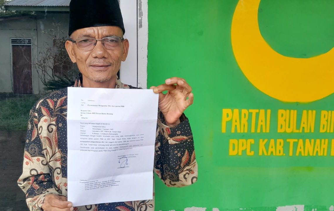 Sekretaris DPC Partai PBB Kab. Tanah Datar Mengundurkan Diri