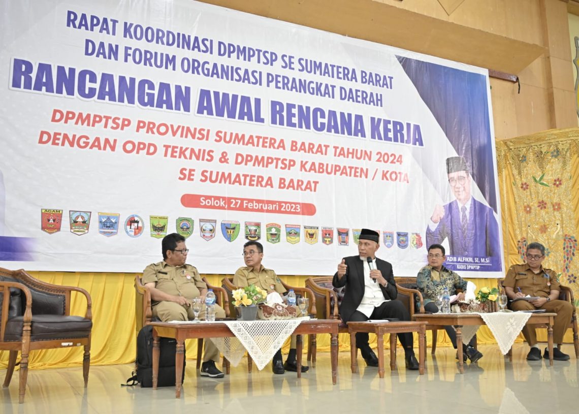 Kerap Bermasalah, Gubernur Minta DPMPTSP Segera Benahi Persoalan Perizinan di Sumbar