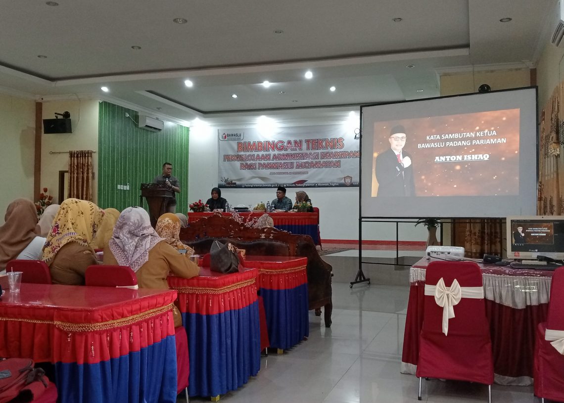 Tertibkan Administrasi Arsip di Panwascam, Bawaslu Padang Pariaman Adakan Bimtek