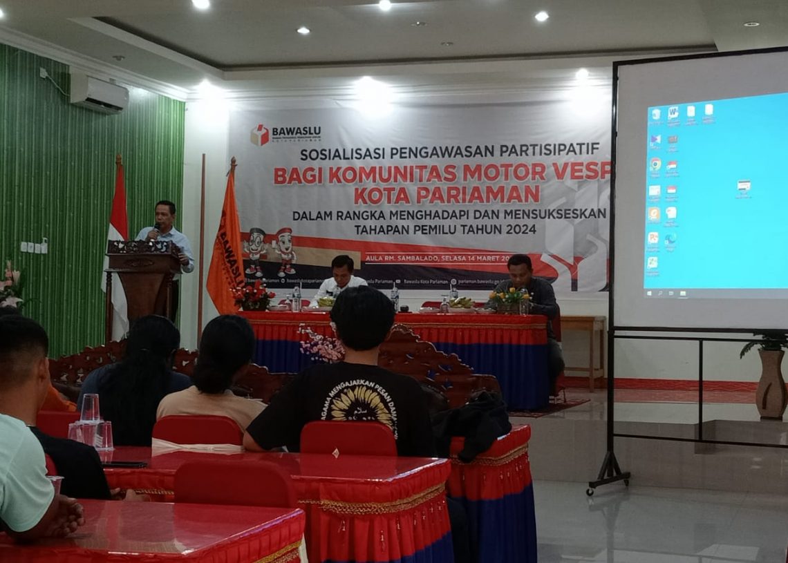 Bawaslu Pariaman Libatkan Komunitas Motor Vespa untuk Pengawasan Partisipatif Pemilu 2024