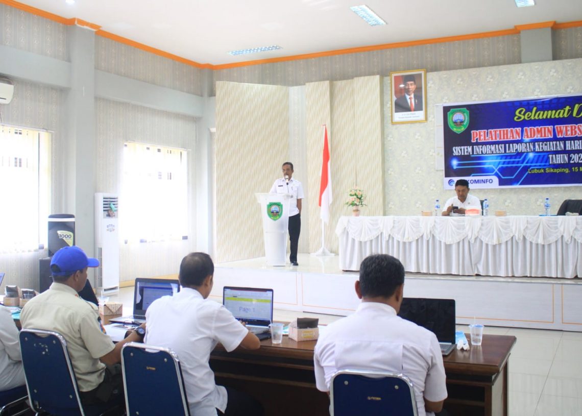 Sekda Mara Ondak Buka Bimtek bagi Admin Pengelola Website Puskesmas dan SKPD