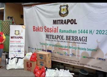 Indahnya Berbagi di Bulan Ramadhan 1444 H, Media Mitrapol Gelar Agenda Tahunan, Bagikan Paket Sembako