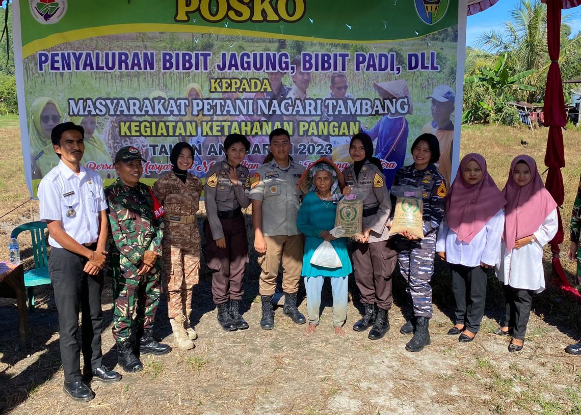 Taruna Latsitardanus XLIII/2023 Serahkan Bibit dan Goro Perbaikan Irigasi Lubuk Ameh