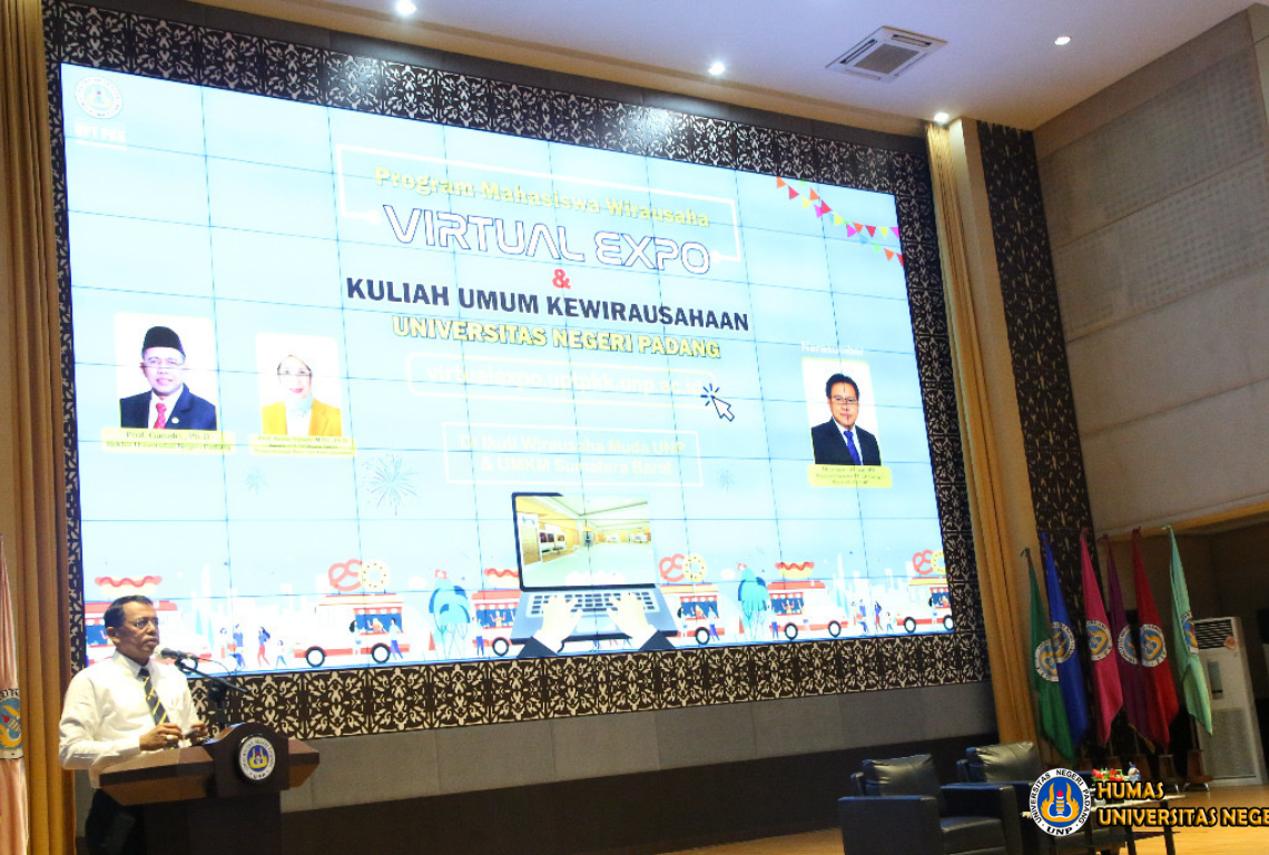 Rektor UNP Prof. Ganefri Luncurkan Aplikasi Virtual Ekspo Universitas Negeri Padang