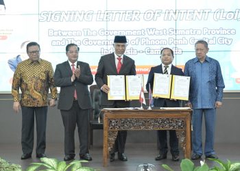 Tandatangani Letter Of Intent dengan Provinsi Phnom Penh, Kamboja, Gubernur Mahyeldi : InsyaAllah akan Saling Menguntungkan