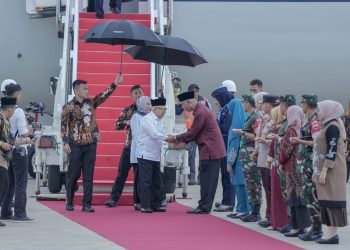 Kunker ke Sumbar, Kedatangan Wapres Ma’ruf Amin Disambut Gubernur dan Forkopimda