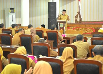 Serahkan SK Kenaikan Pangkat PNS, Gubernur Mahyeldi : ASN Tulang Punggung Negara untuk Wujudkan Indonesia Emas 2045