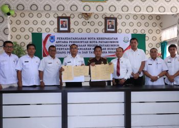 Pj Wako Rida Ananda Tandatangani MoU Nota Kesepakatan Penanganan Masalah Hukum Bidang Perdata dan Tata Usaha Negara