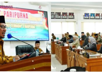 Rapat Paripurna DPRD Digelar, Bupati Tanah Datar Sampaikan Nota Tiga Ranperda