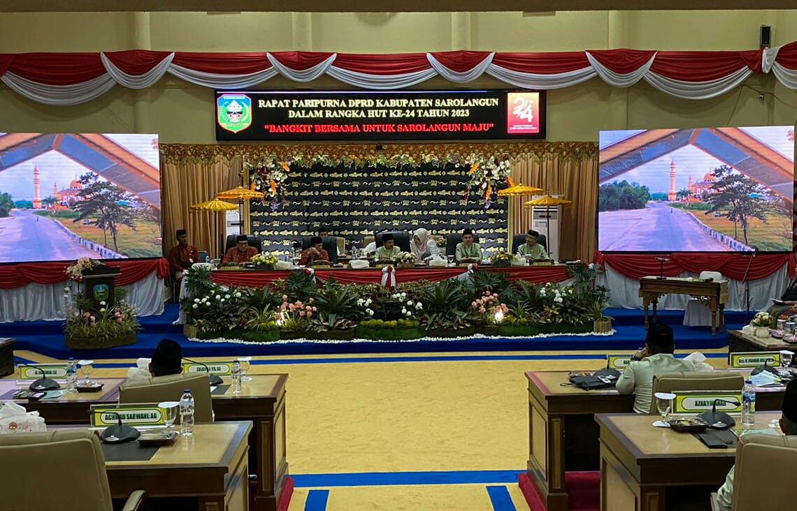 HUT XXIV Kabupaten Sarolangun Tahun 2023, Ketua DPRD Pimpin Rapat Paripurna Istimewa