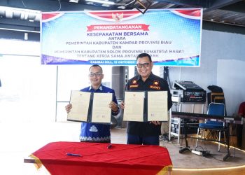 Bupati Solok Teken MoU Bersama Bupati Kampar di Bidang Kebutuhan Pokok