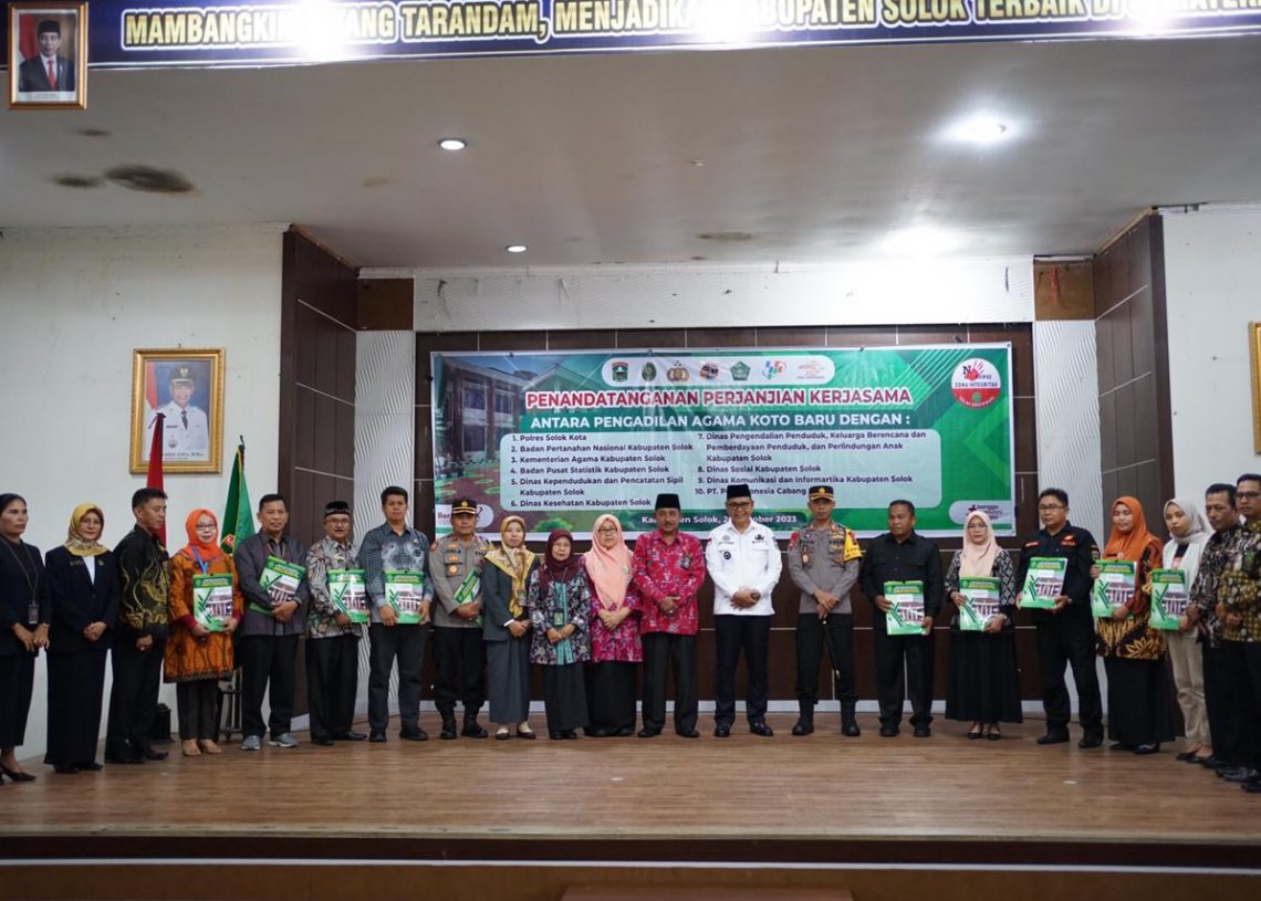 Pemkab Solok Teken MoU antara Pengadilan Agama dan Instansi Vertikal