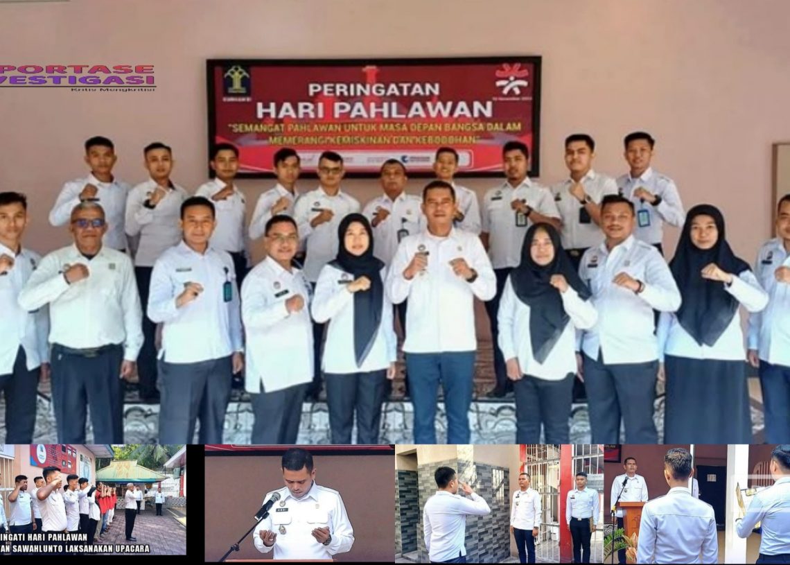 Rutan Sawahlunto Gelar Upacara Peringatan Hari Pahlawan, Karutan : Api Semangat Perjuangan Tetap Berkobar