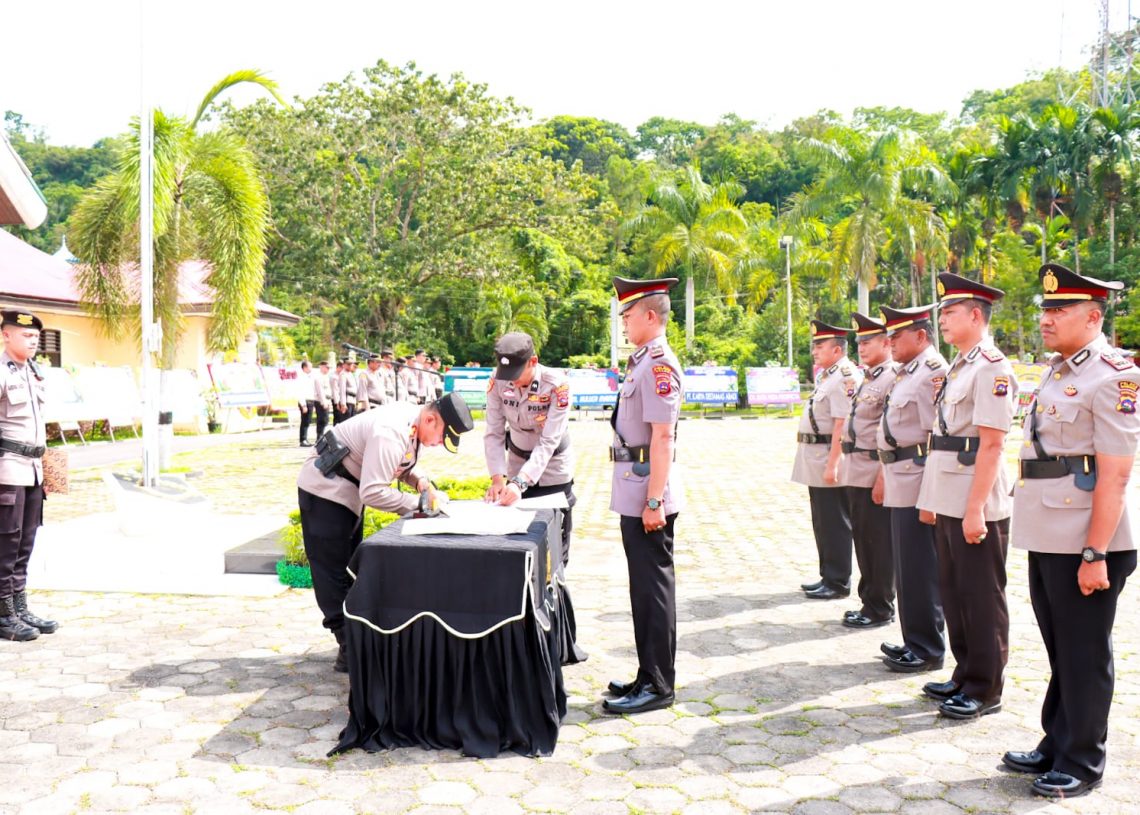 Jabatan Kabag SDM, Kasat Narkoba, Kasat Reskrim dan Kasat Lantas Polres Sawahlunto Diganti