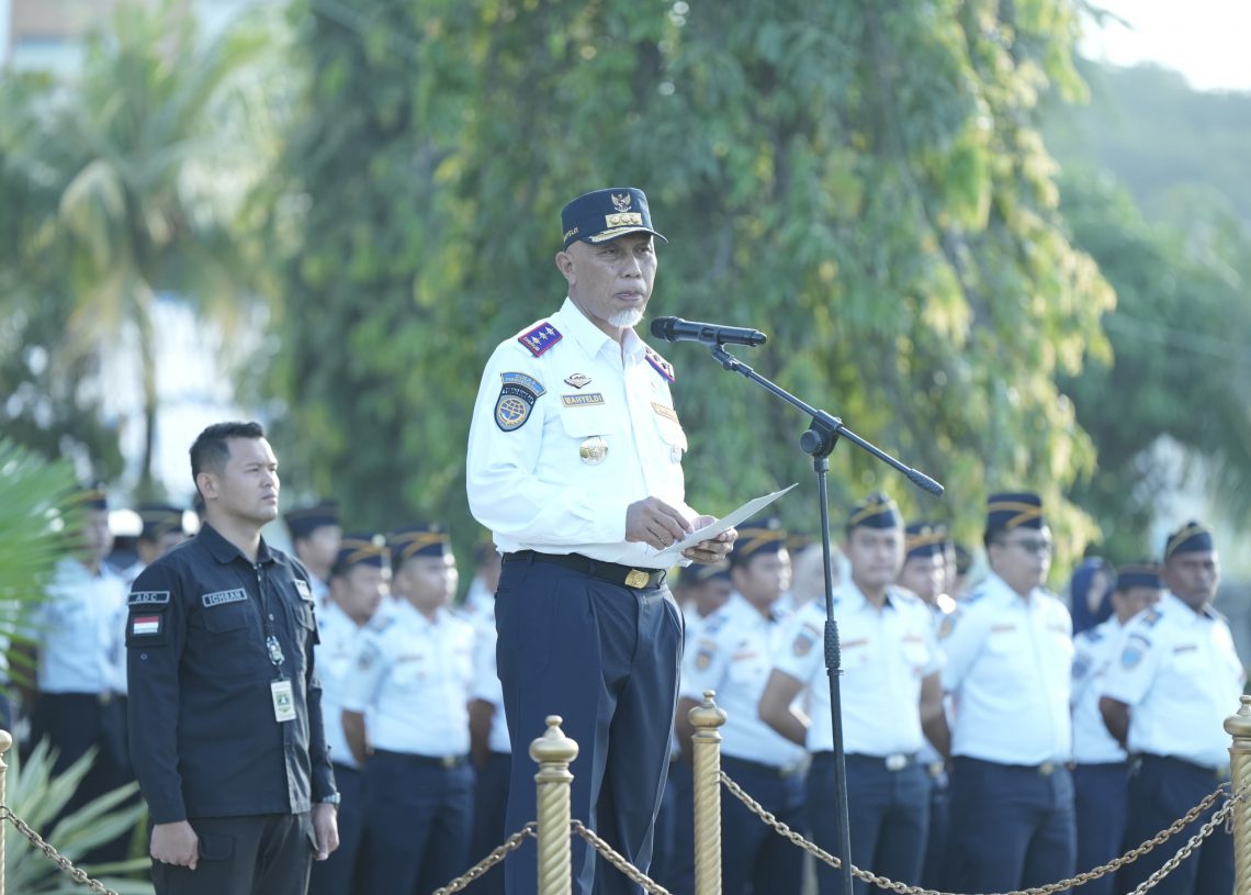 Pimpin Apel Cuti Nataru, Gubernur Mahyeldi Sebut Taruna/Taruni PTDI sebagai Harapan Sektor Perhubungan Sumbar
