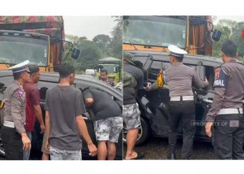 Alami Rem Blong, Truck Berujung Tabrakan Beruntun di Silaing Bawah