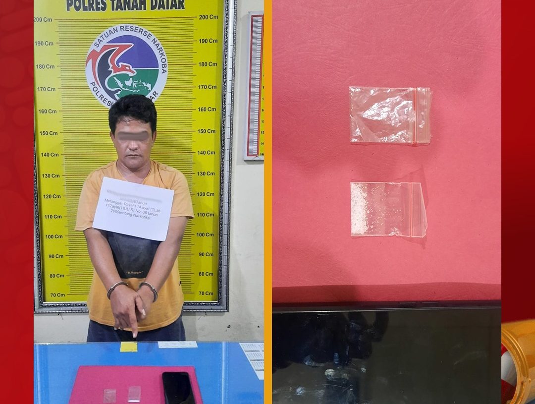 Bawa Sabu ke Konter Hp, Pemuda di Sungai Tarab Diringkus Polisi