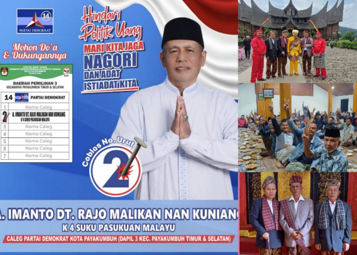 A. Imanto Caleg Demokrat Dapat Dukungan Penuh Tokoh Masyarakat Payakumbuh Timur-Selatan