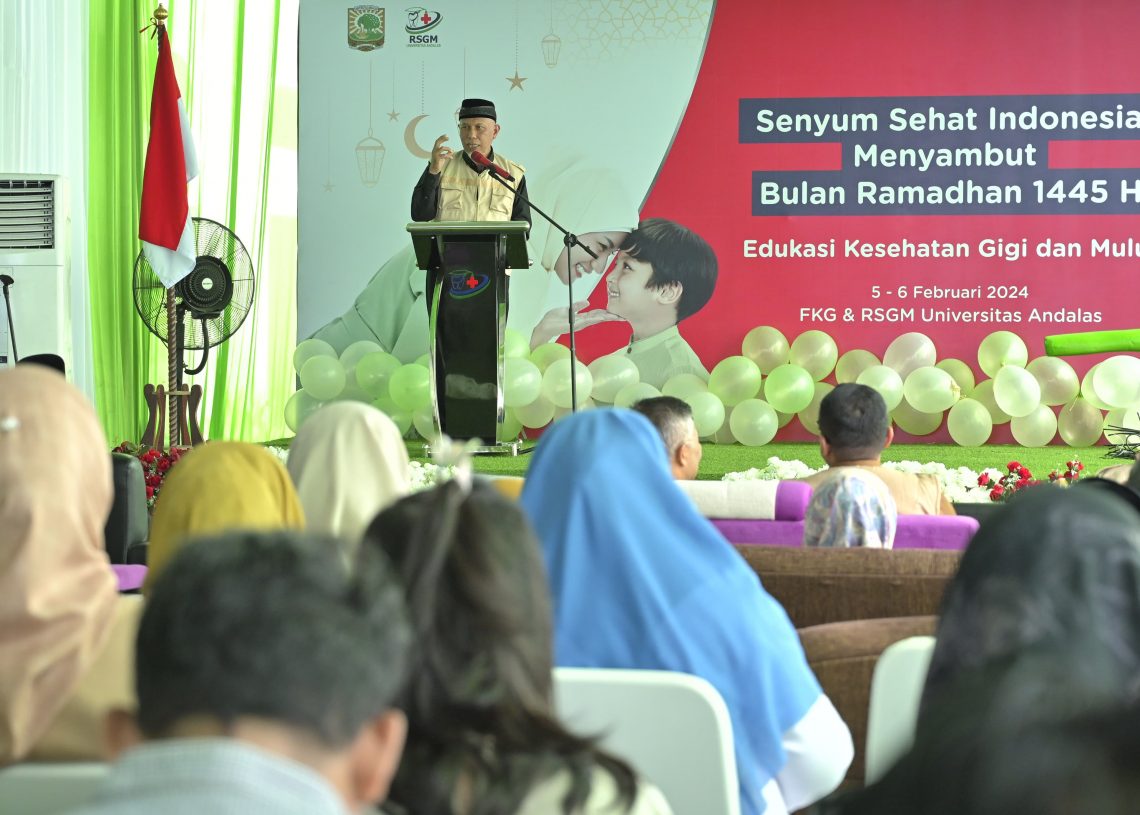 Gubernur Mahyeldi Apresiasi Iven Senyum Sehat Ramadhan yang Digelar FKG Unand