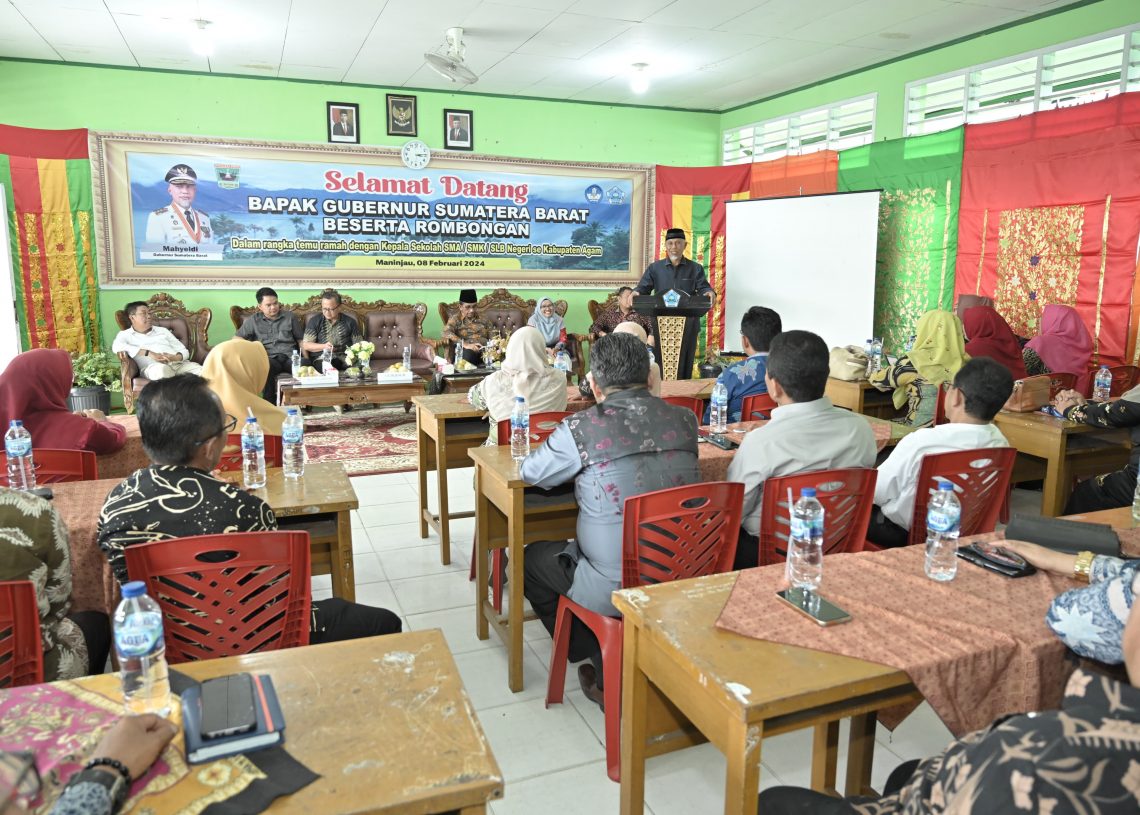 Temu Ramah dengan Kepsek di Agam, Gubernur Singgung Karakter Generasi Muda Kunci Sukses Pembangunan
