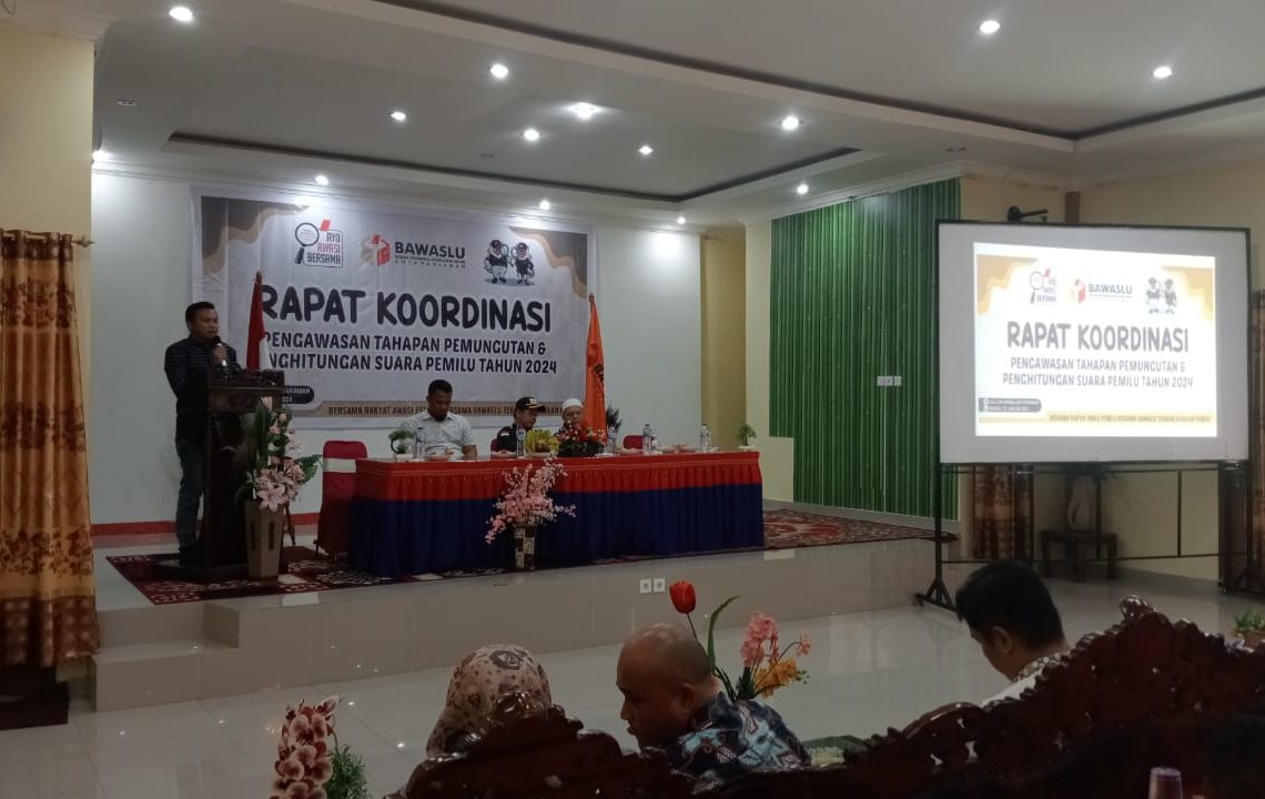 Gelar Rakor, Bawaslu Pariaman Simulasikan Sikon Lapangan saat Pencoblosan Pemilu Serentak 2024