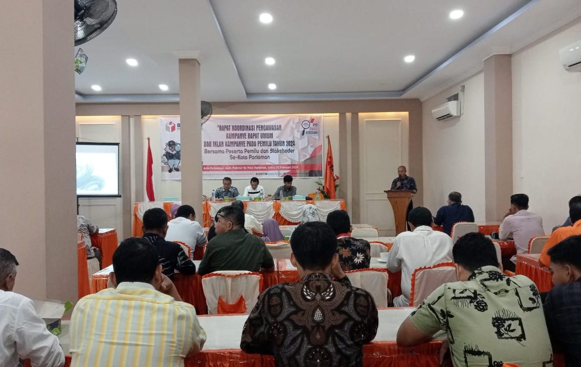 Rakor Bersama Stakeholder dan Peserta Pemilu, Bawaslu Pariaman Tegaskan Sanksi Pidana Pemilu