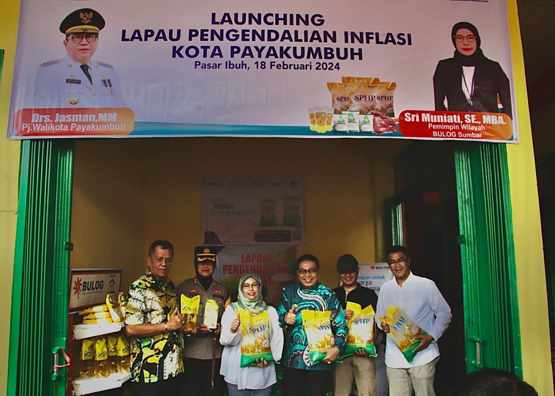 Pertama di Sumbar, Pemko Payakumbuh Bersama Perum Bulog Launching Lapau Pengendalian Inflasi