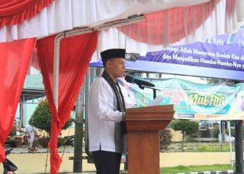 Bupati Sabar AS Hadiri Shalat Idul Fitri 1445 Hijriyah, Di Halaman Kantor Bupati Pasaman