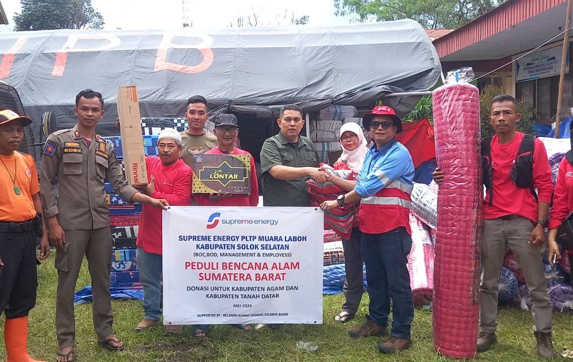 Supreme Energy PLTP Muara Laboh Salurkan Bantuan Bencana ke Posko Utama di Sungai Pua