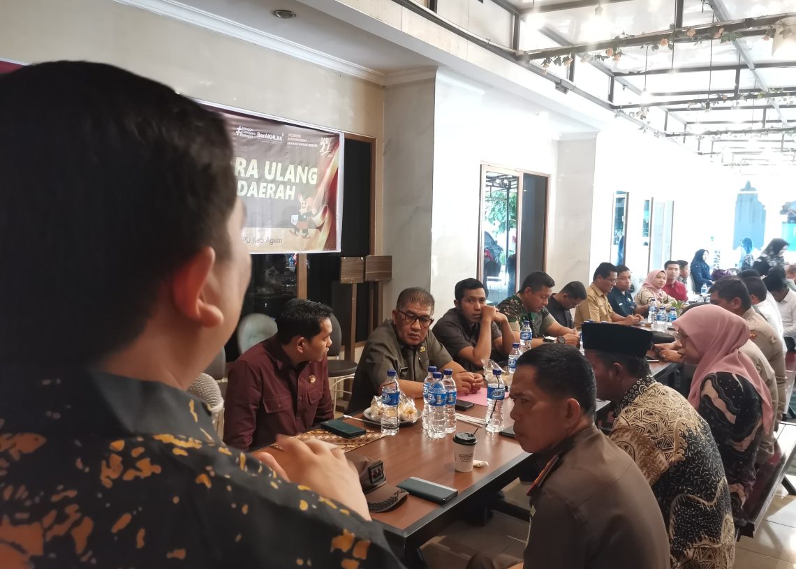 KPU Agam Gelar Rakor PSU untuk Dewan Perwakilan Daerah Sumatera Barat