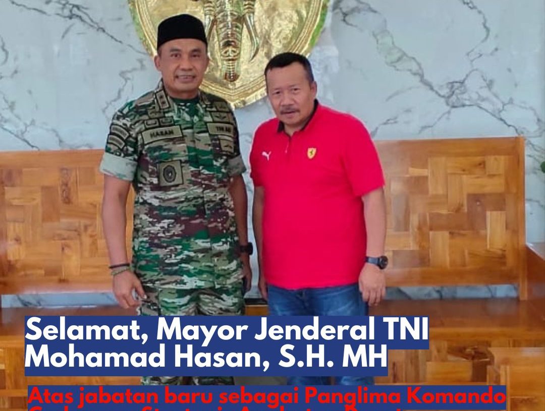 Putra Agam Mayjen Mohamad Hasan Jabat Pangkostrad TNI AD
