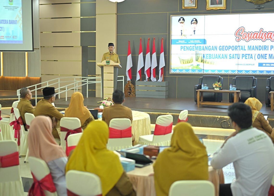 Gubernur Mahyeldi Minta OPD Terkait Maksimalkan Penggunaan Geoportal Mandiri Sumbar