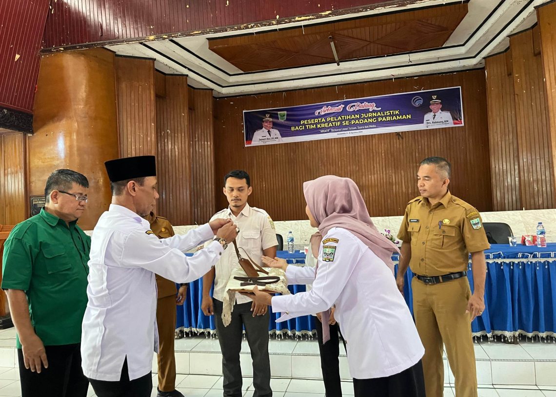 Pelatihan Jurnalistik bagi Tim Kreatif, Asisten I Rudi Rahmad Sebut SDM Bidang Jurnalistik Perlu Ditingkatkan