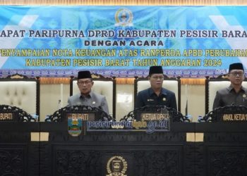 Dalam Ranperda Perubahan APBD Tahun 2024 Pesibar Defisit Sebelum Pembiayaan Rp3,2 M
