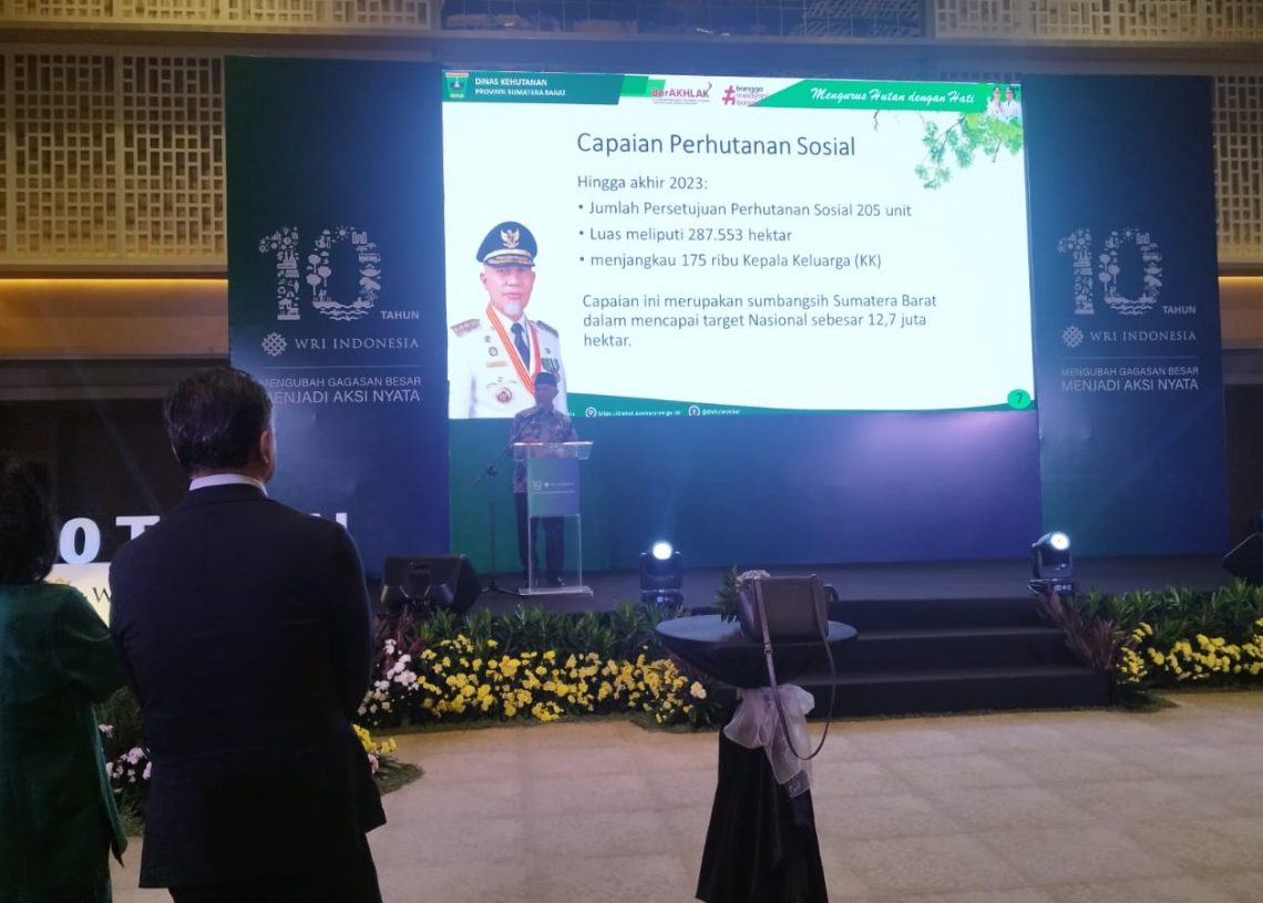 Peringatan 10 Tahun WRI, Gubernur Mahyeldi Komitmen Perkuat Kolaborasi untuk Perhutanan Sosial di Sumbar