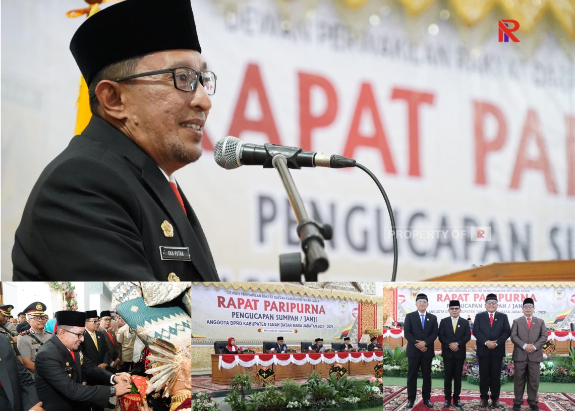 Rapat Paripurna Pengucapan Sumpah, 35 Anggota DPRD Tanah Datar Periode 2024-2029 Dilantik