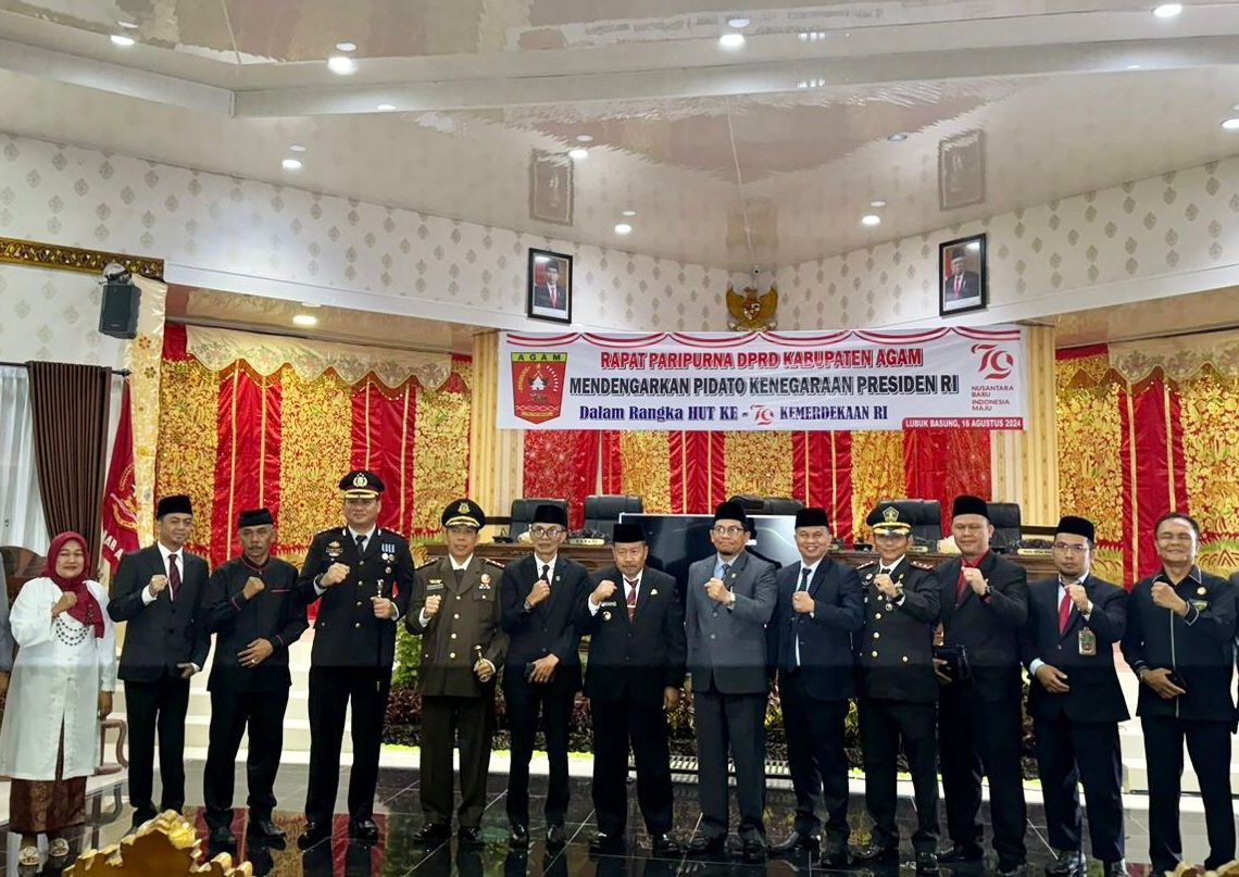 Bupati Agam dan Forkopimda Dengarkan Pidato Kenegaraan Presiden Joko Widodo