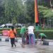 Usai Pawai Alegoris Pasukan K3 Bergerak Cepat Bersihkan Pusat Kota