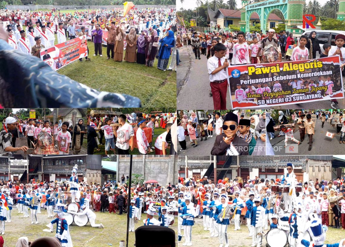 Pawai Alegoris Sungayang, Siswa SD Hidupkan Sejarah Pra Kemerdekaan Indonesia