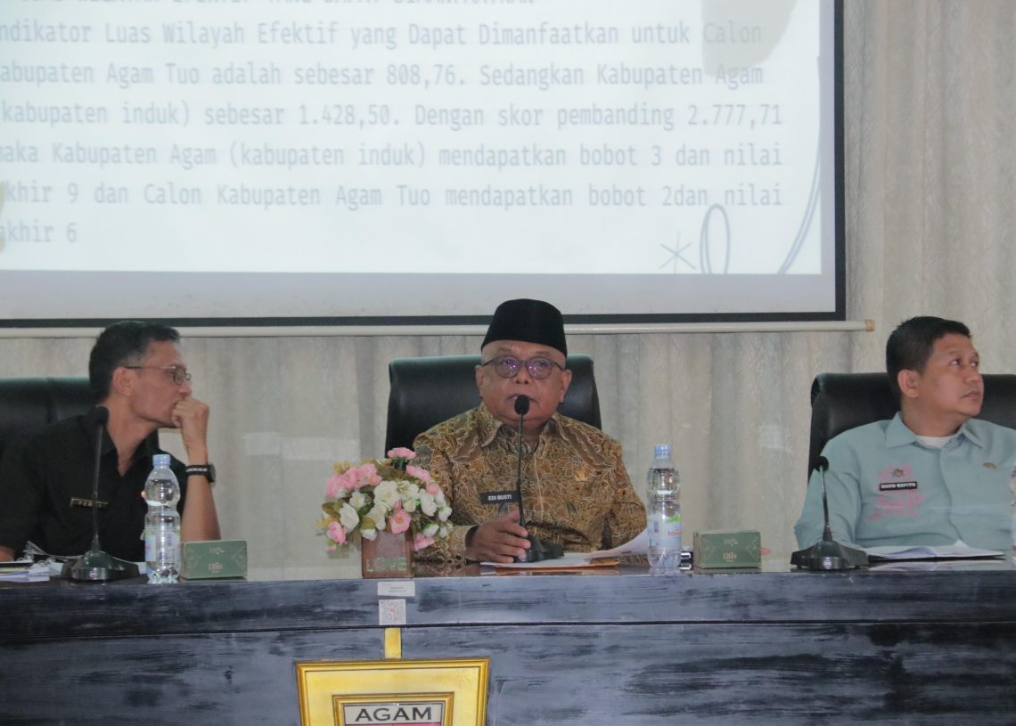 Agam Tuo Siap Menjadi DOB, Sekda Agam Paparkan Potensi dan Manfaatnya